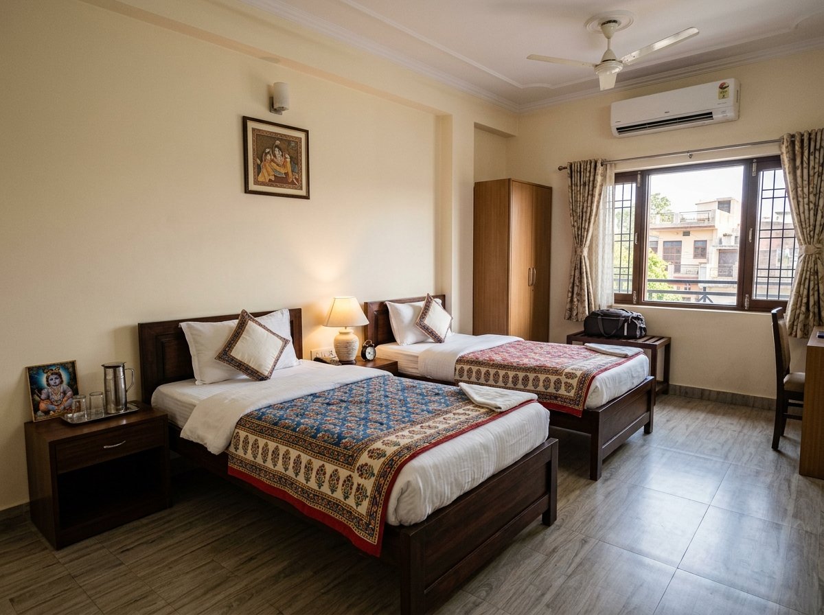 Well-maintained interiors at Vashistha Inn
